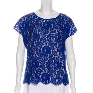 ROBERT RODRIGUEZ BLUE LACE TOP